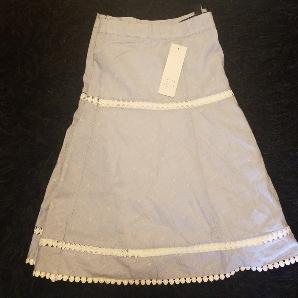 WHBM Yarn Dye Flirty Mini Skirt
